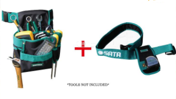 Sata 95212T5 6 Pocket Belt Pouch+Working Belt With Measure Hook - Click Image to Close